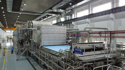 智造“無人工廠”!中建安裝馬鞍山華旺紙業項目PM1生產線正式投產